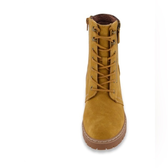 Cushionaire tan Ramsey Lace up rugged lug sole nubuck combat work Boots size 11 - Picture 5 of 5